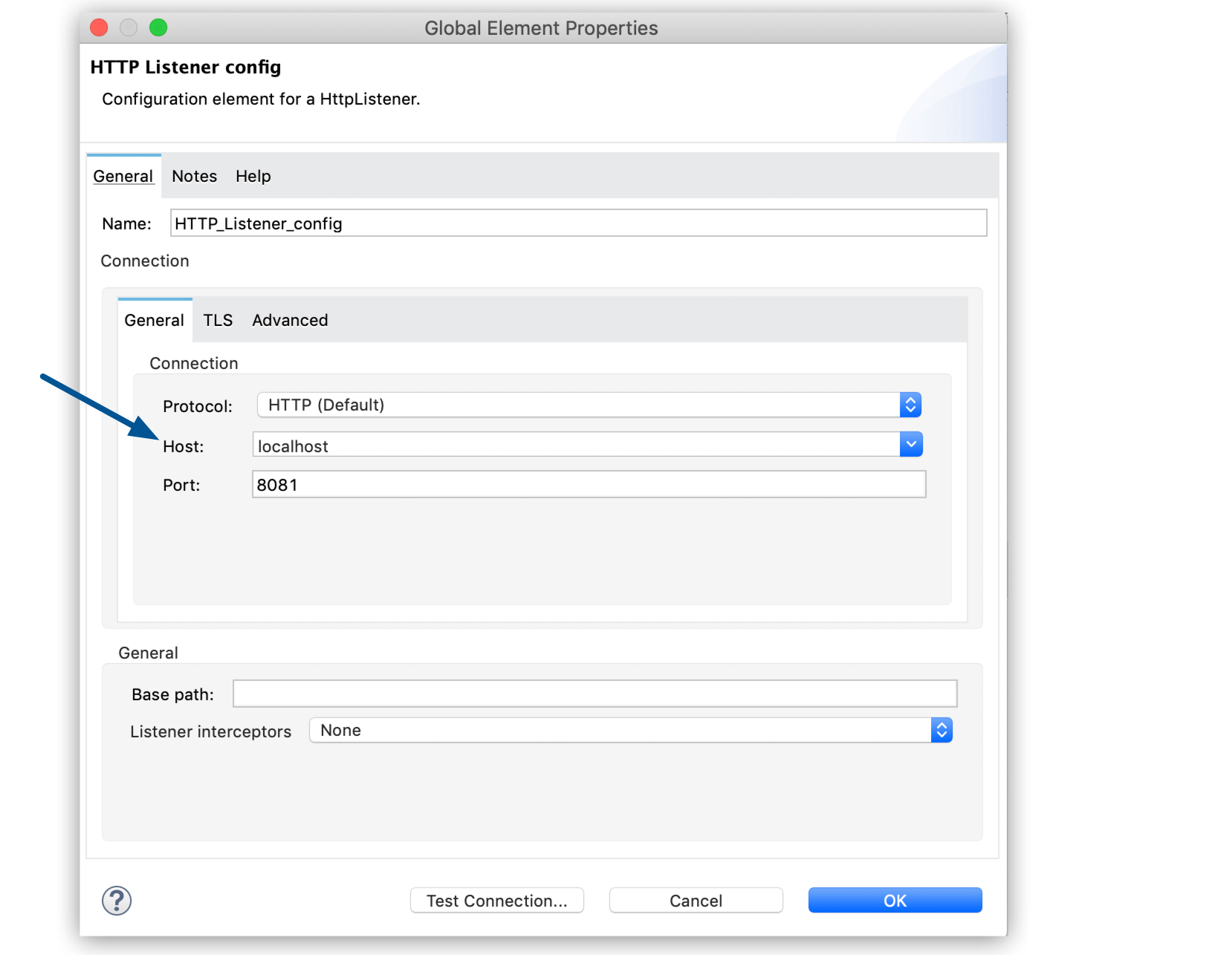 HTTP Listener global element