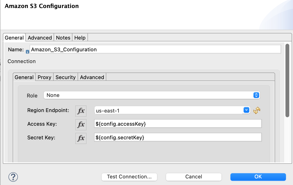 Connector Properties General tab