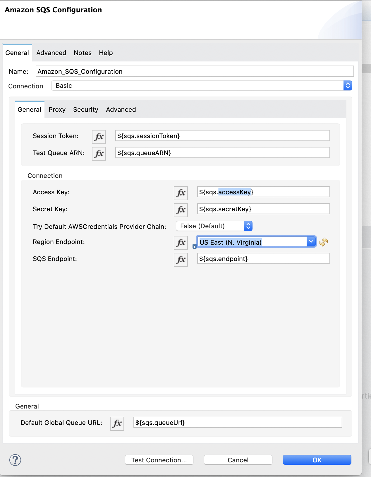 Configure Global Element