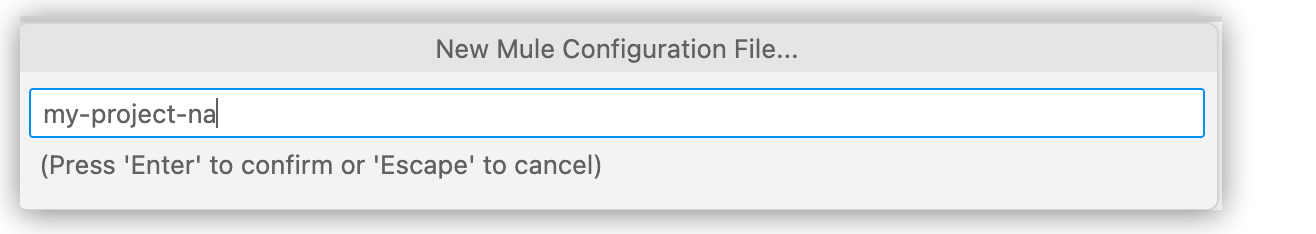 Provide name of Mule configuration XML file