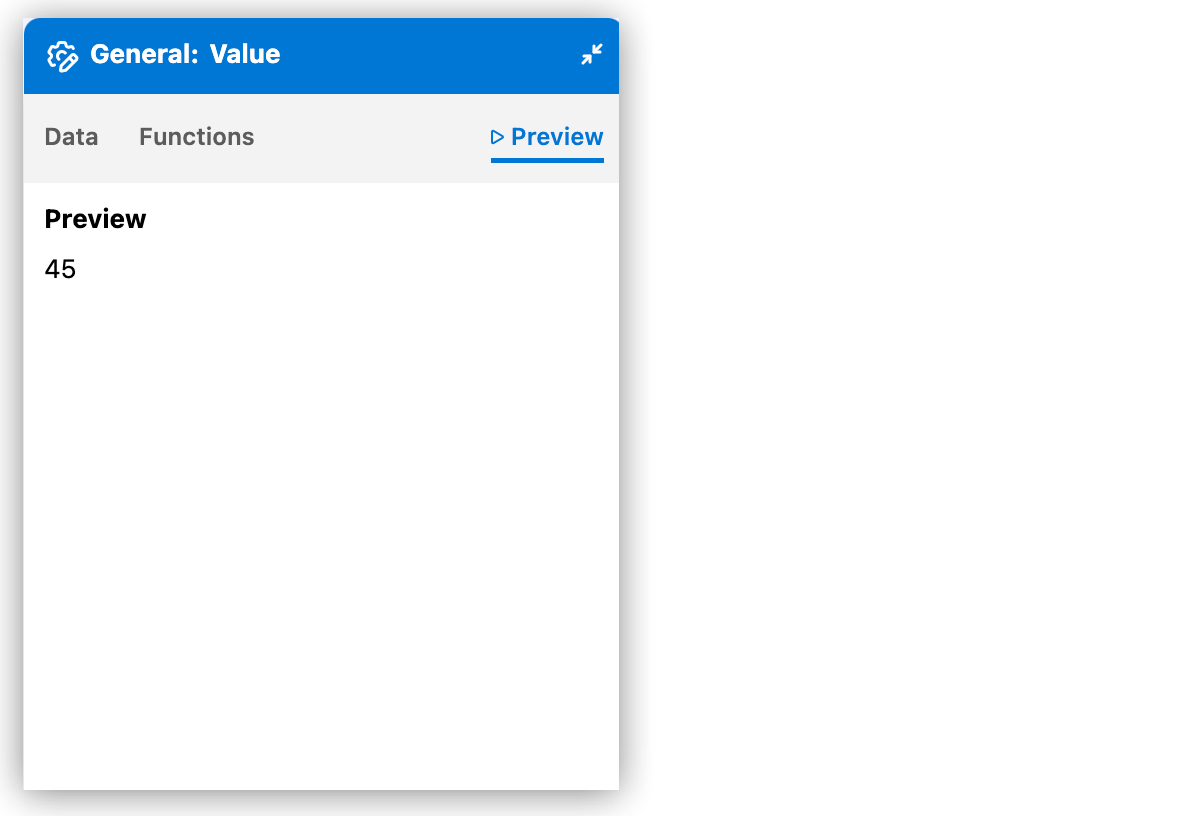 Functions tab for expression field