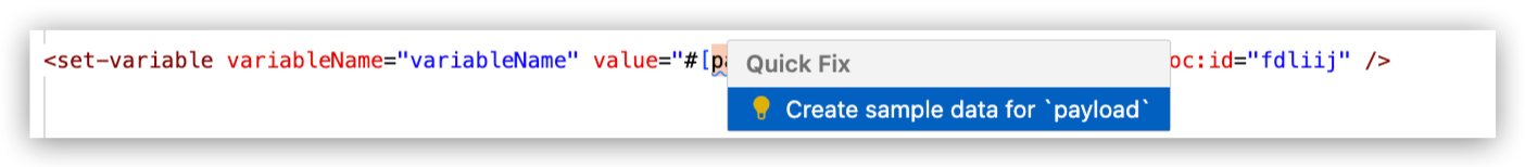 Perform Quick Fix action from the configuration XML file