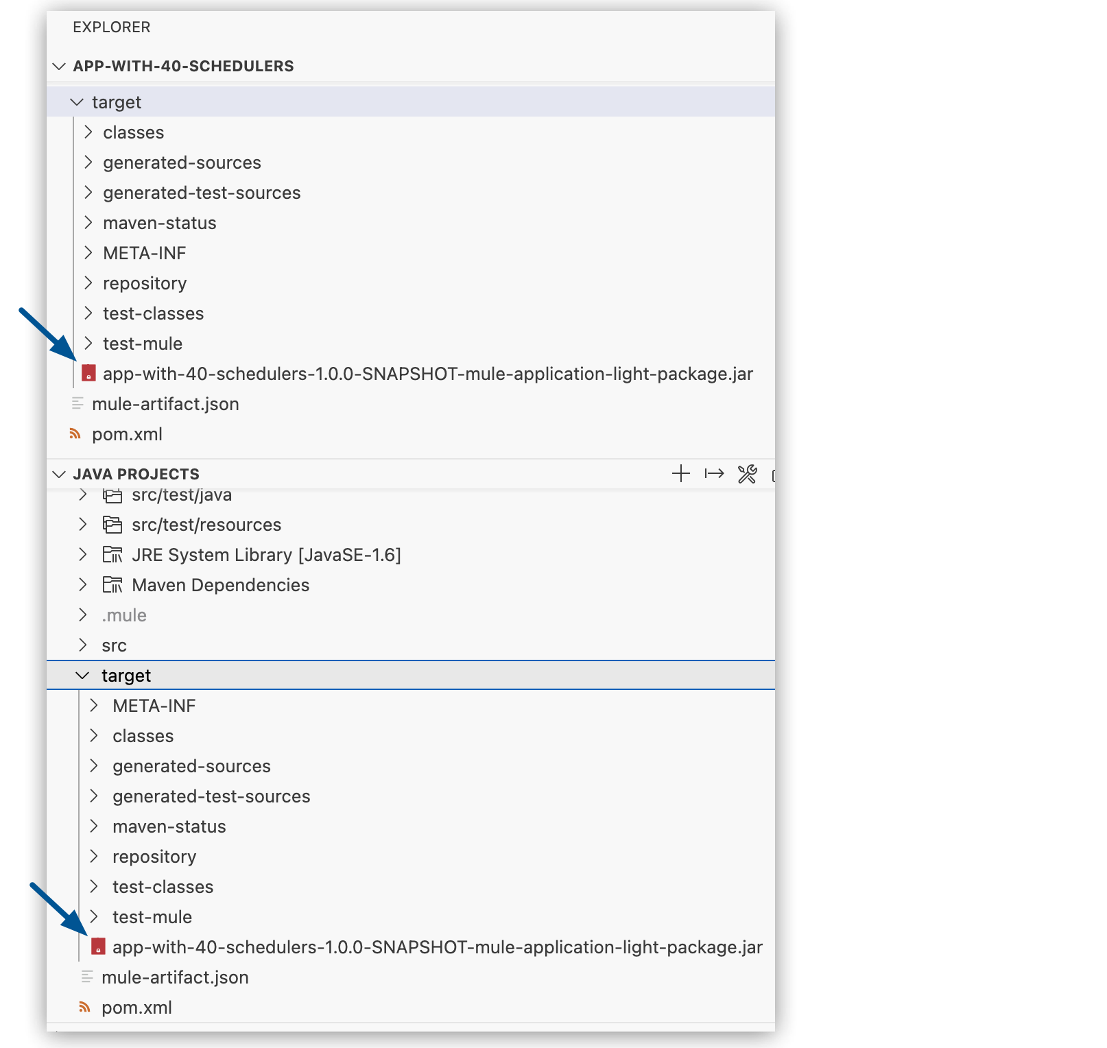 Shareable JAR file in the Java Projects folder