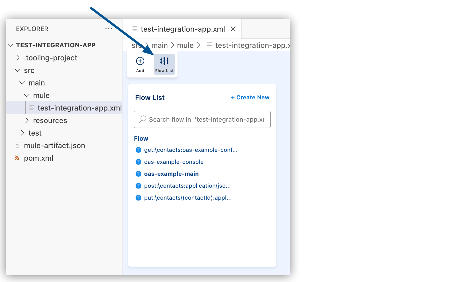 Flow List example