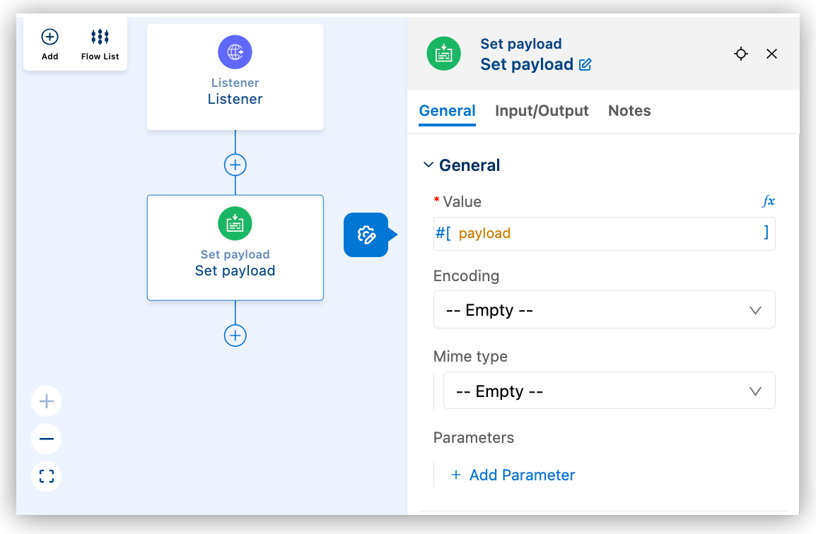 Adding expression to Set Payload