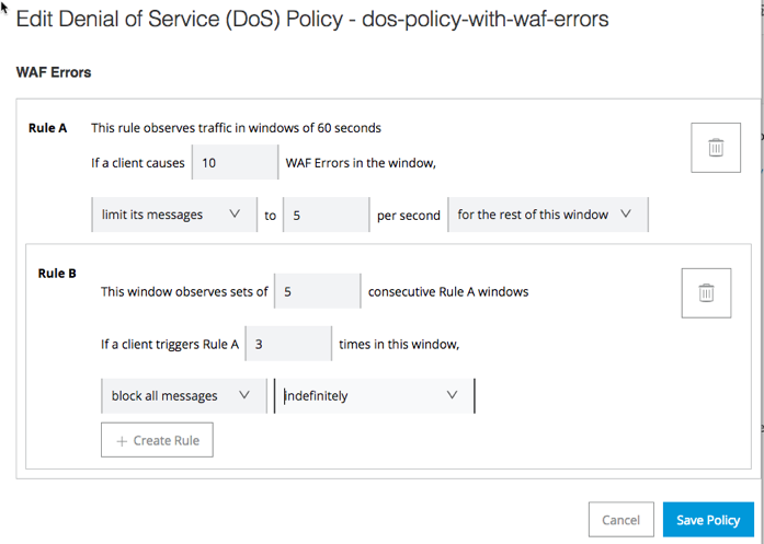 Example WAF Errors