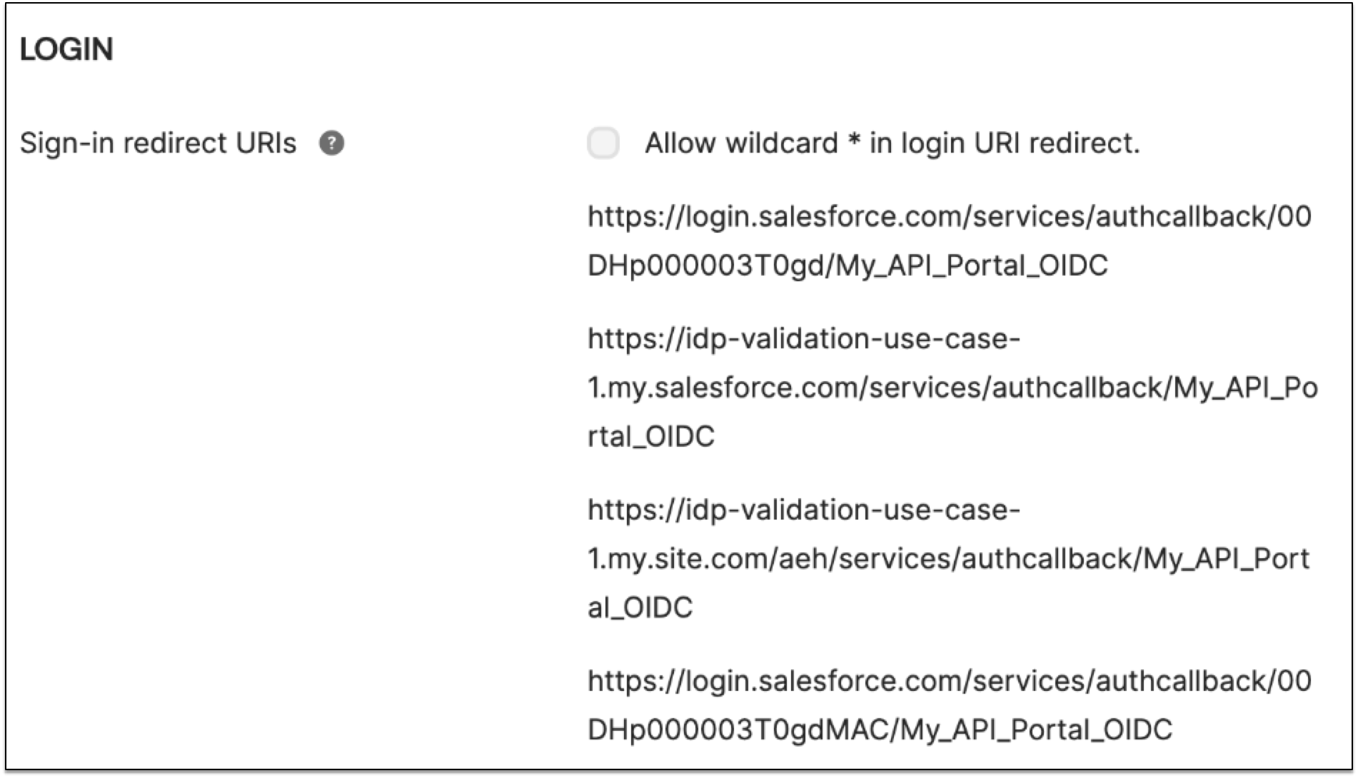 Redirect URIs example