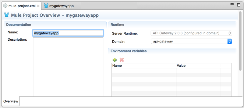 api gateway mule project