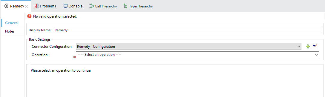 BMC Remedy operation config