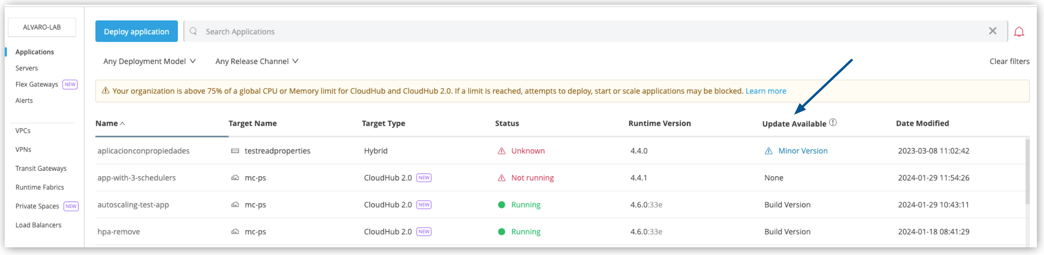 ch2 update available column