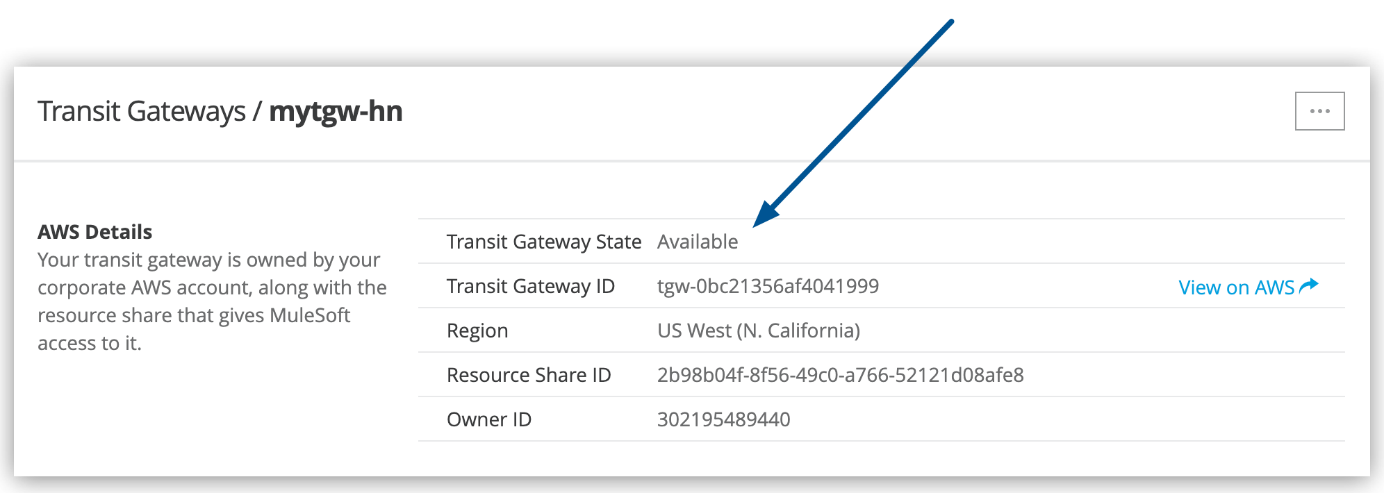 Transit gateway added