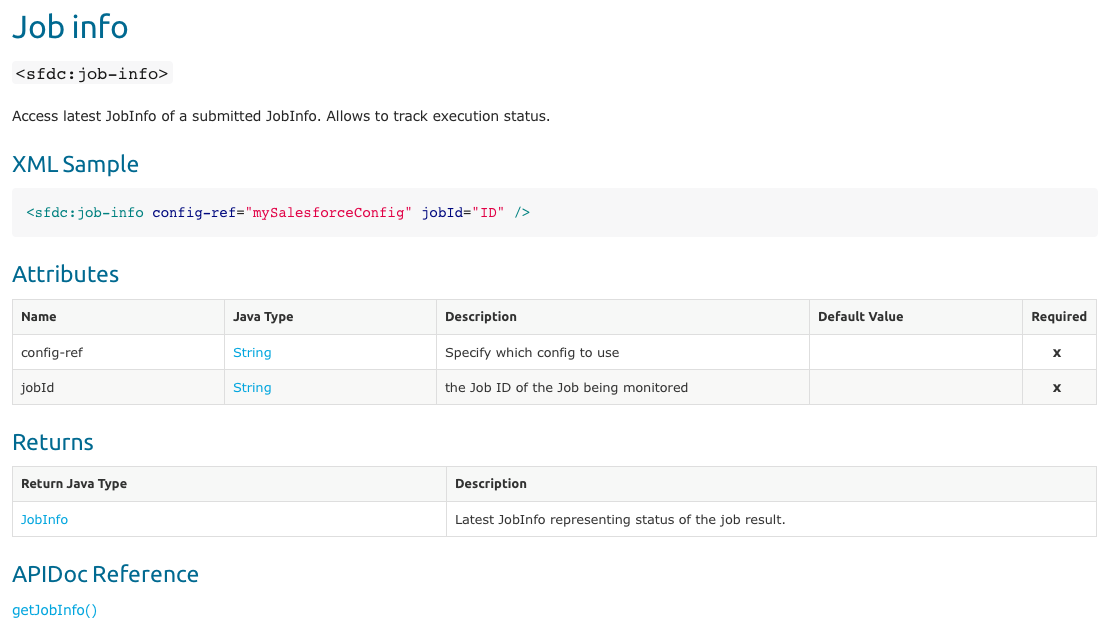 Example of connector operation generated documentation