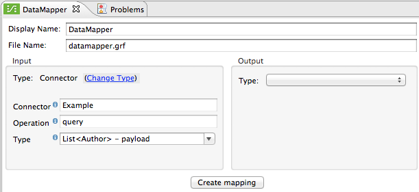 DataMapper configuration window