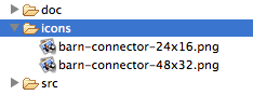 Folder structure of connector icons