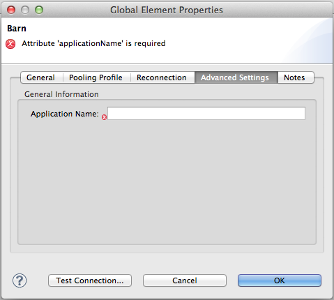 A global elements properties window on the Advanced tab