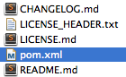 Folder structure of pom xml file of connector