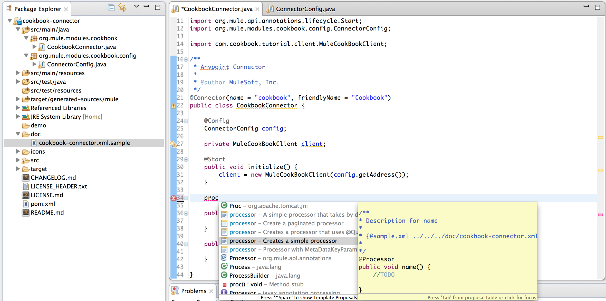 Example of configuration for processor