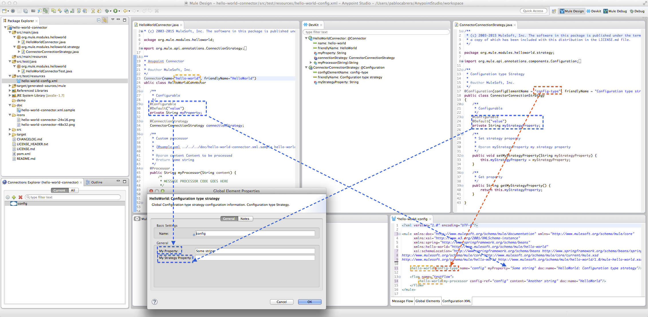 View configuration and XML