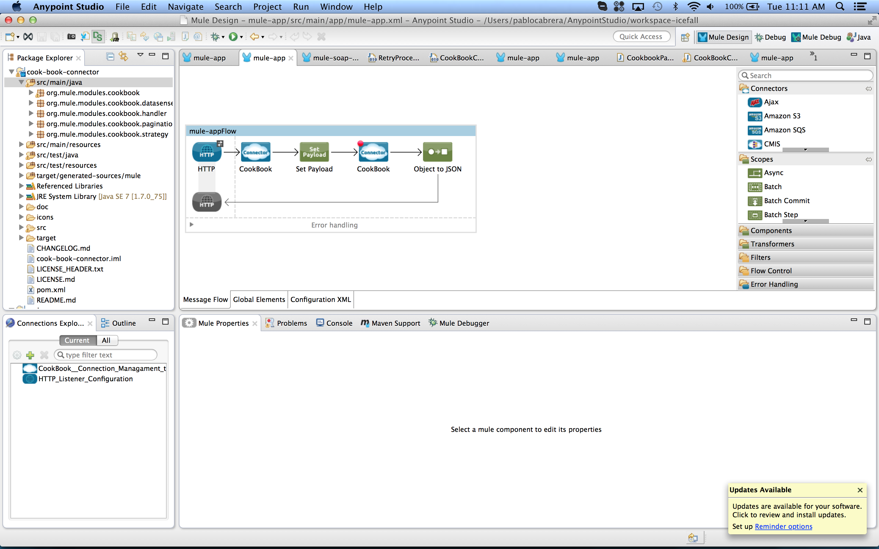 Mule flow with Transformer used implicitly