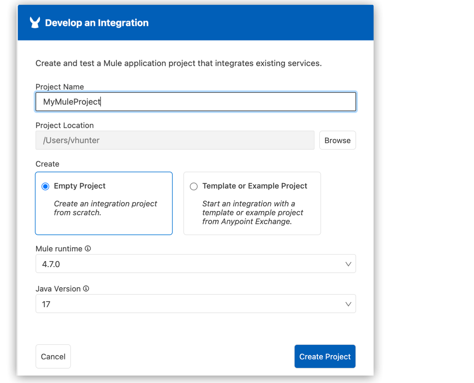 Develop an Integration Flow window