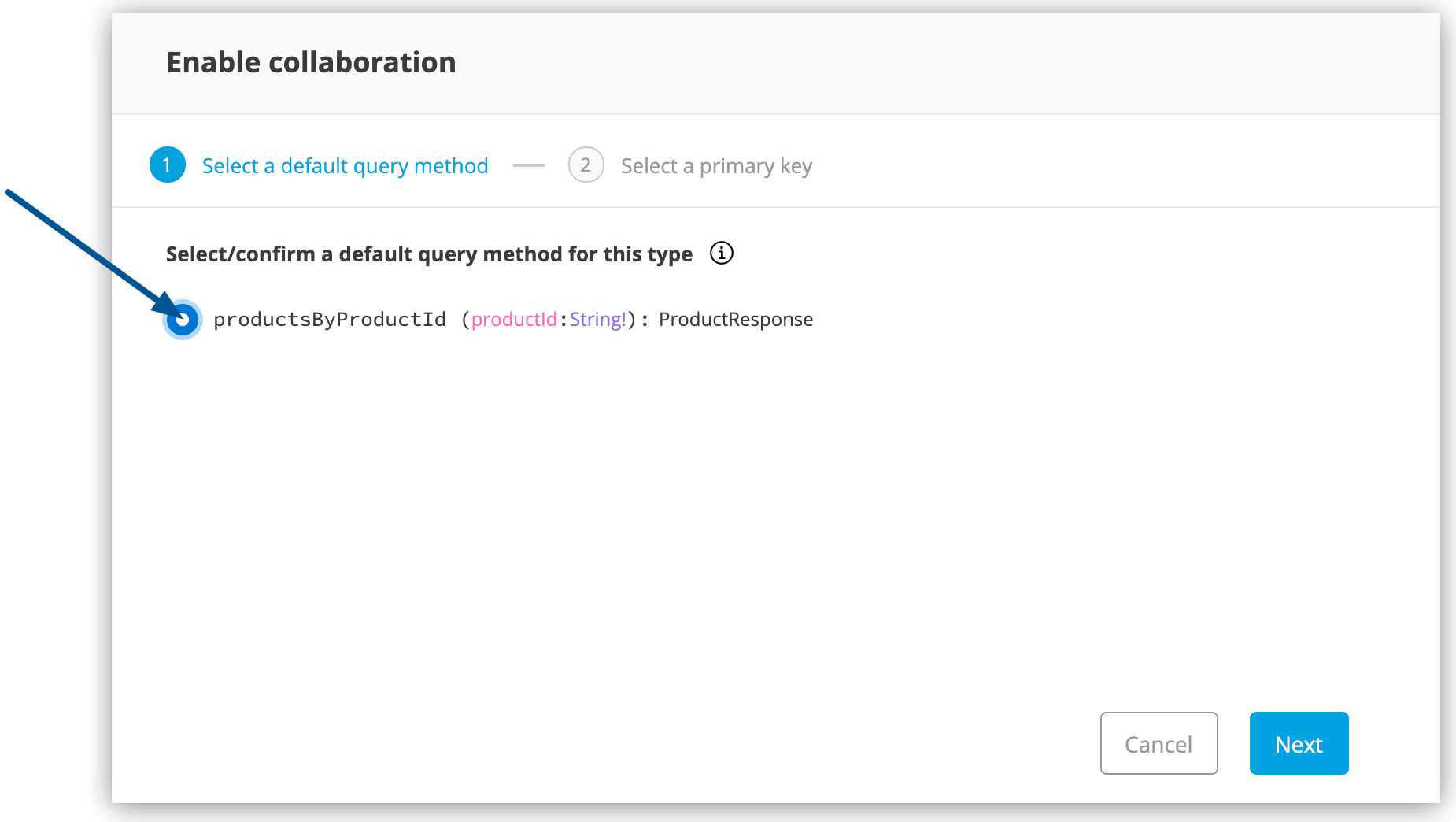 Default query method set to products by product id