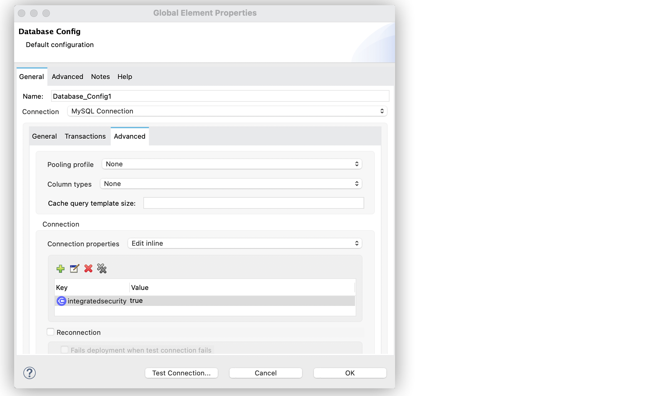 Integratedsecurity key configuration in Anypoint Studio