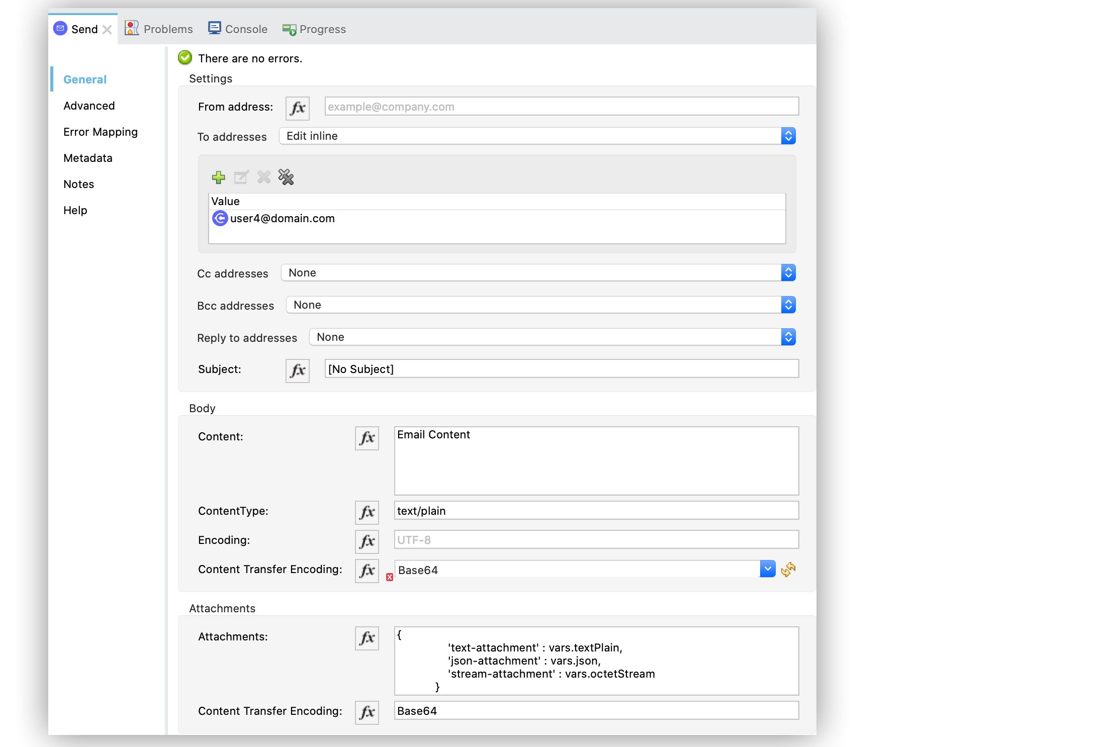 .Email Send Multiple Attachment configuration