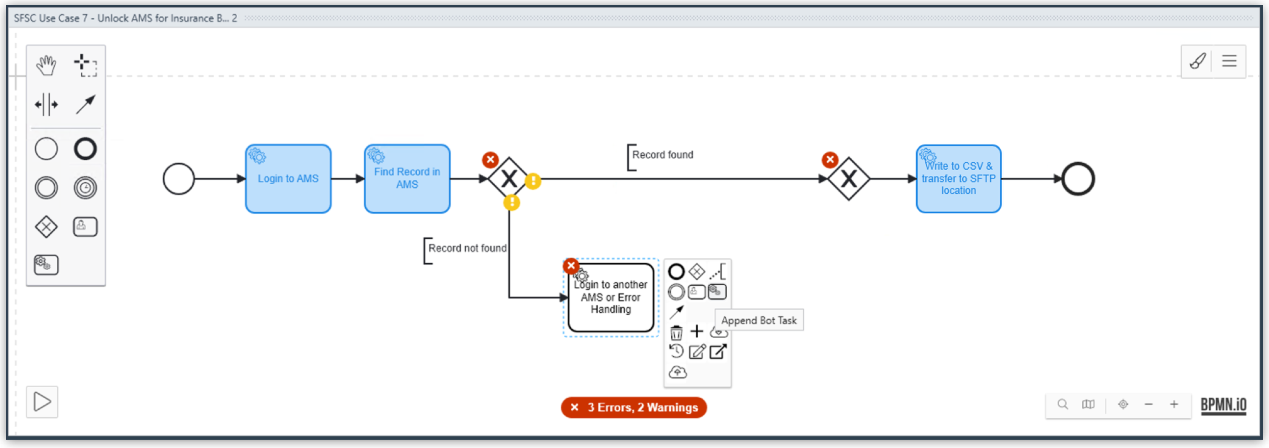 Add activity to RPA Builder process model