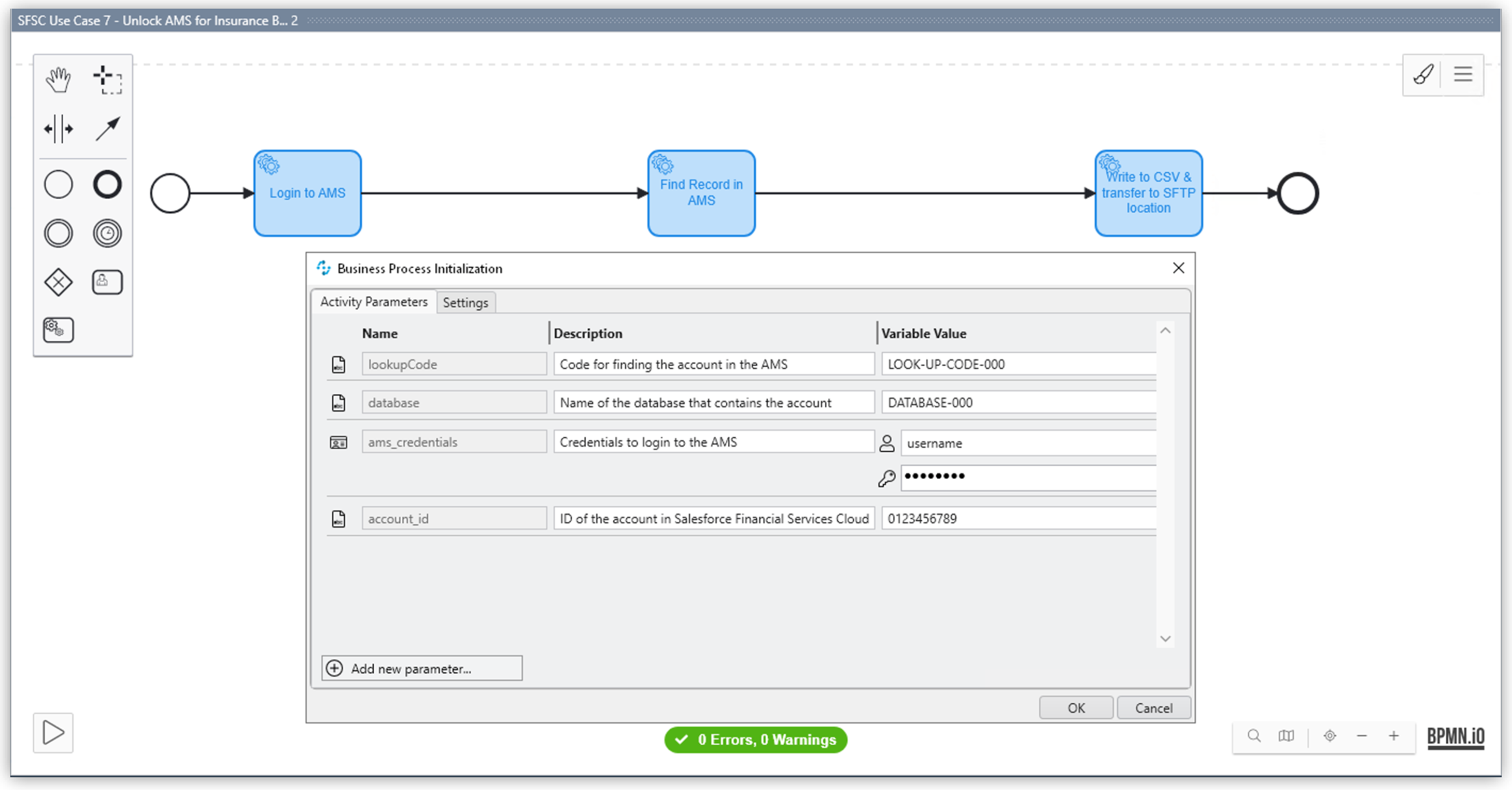 RPA Builder process model