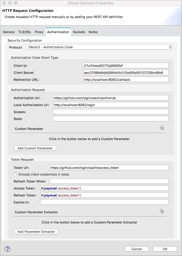 authentication in http requests c2070