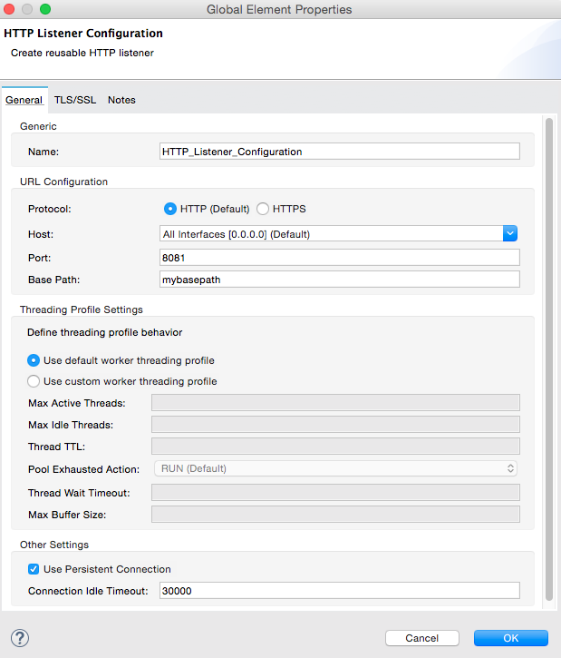 using 0.0.0.0 interface port 8081