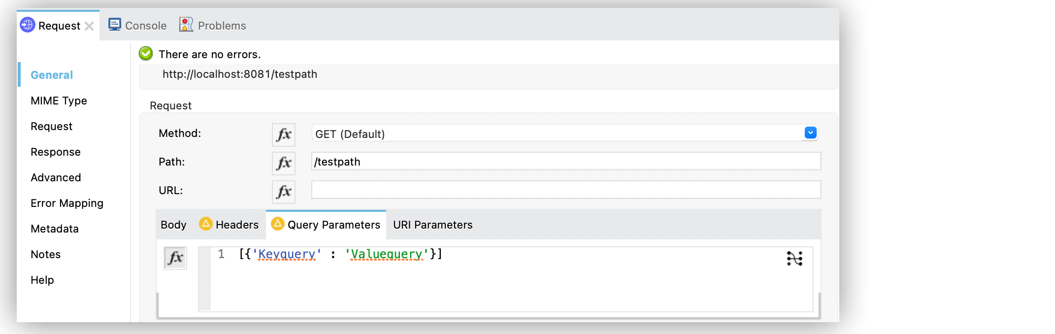 Query parameters configuration with DataWeave expression