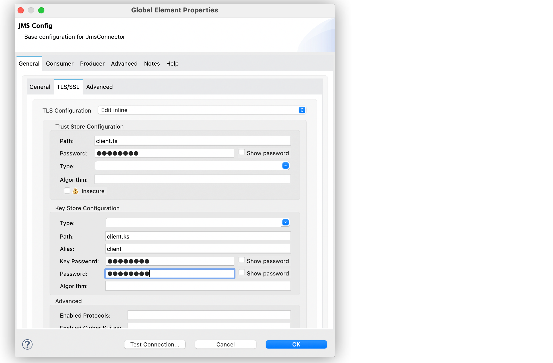 SSL Configuration.