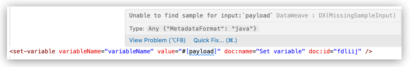 設定 XML ファイルのクイック修正