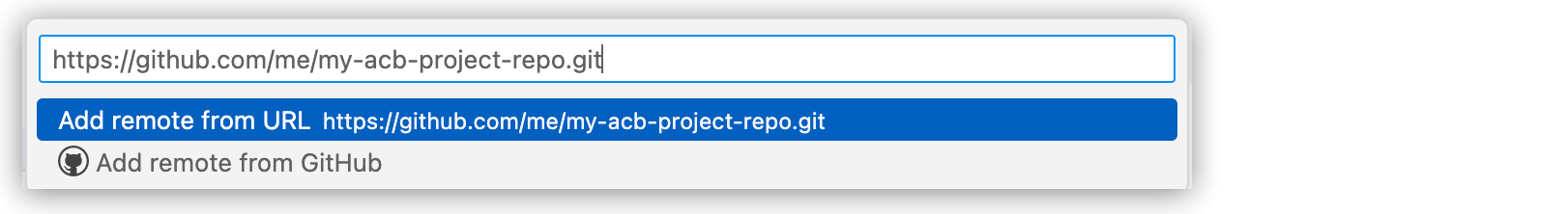 GitHub のリモートリポジトリ URL の追加