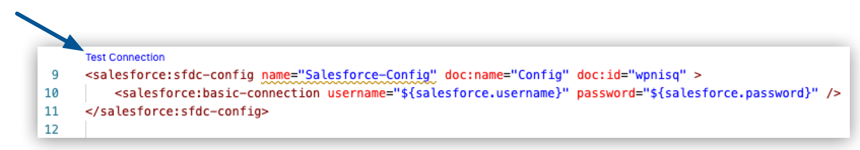 sync api sfdc test connection