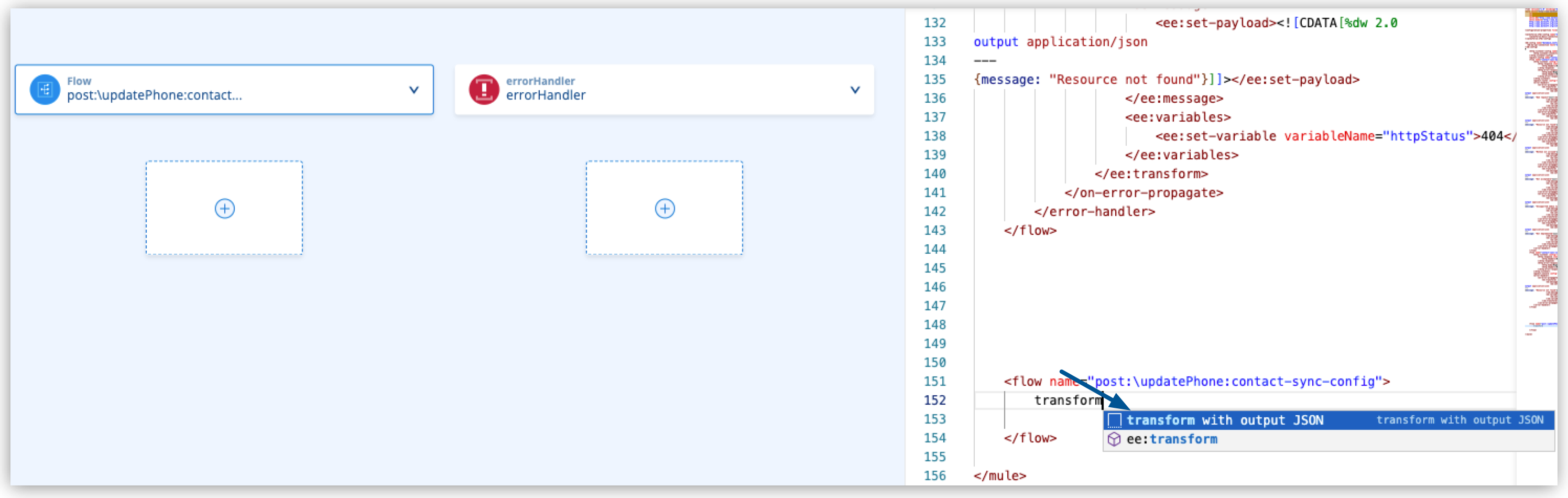 sync api transform output json