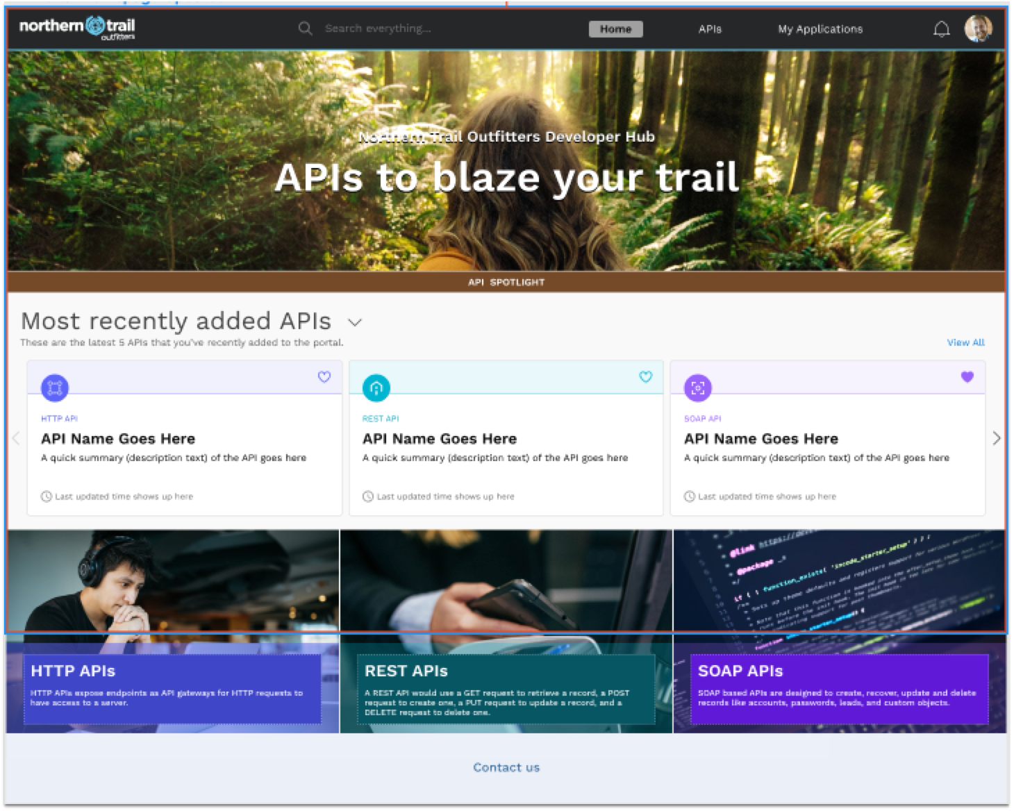 ポータルのホームページ