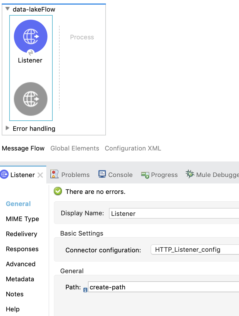 [HTTP] の [Listener] の [General (一般)] タブ