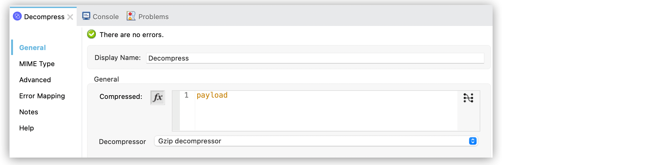 Compressor 操作の設定