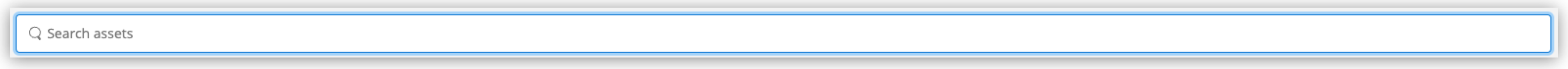 「Search assets (アセットを検索)」 ボックス
