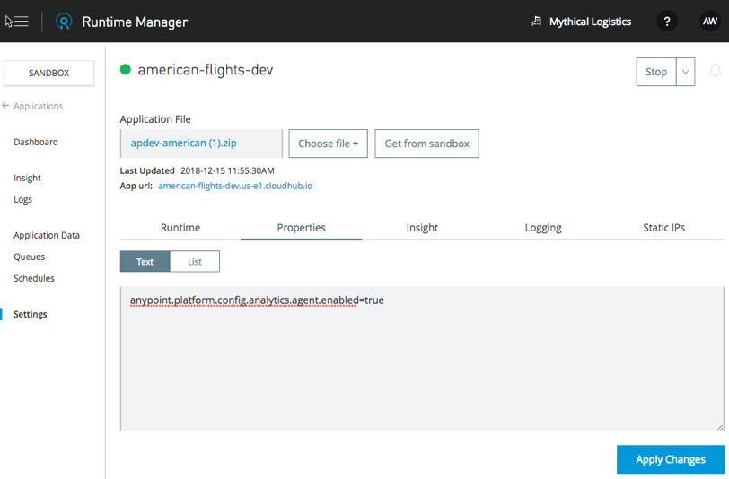 enable monitoring cloudhub