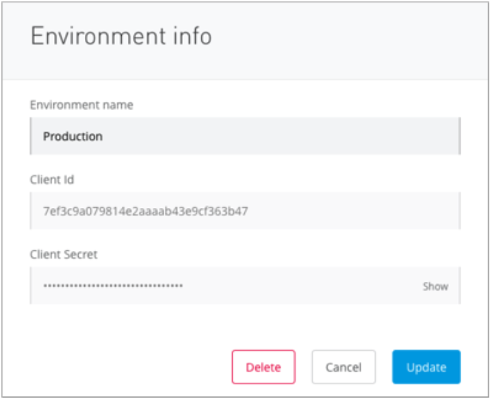 environment api manager