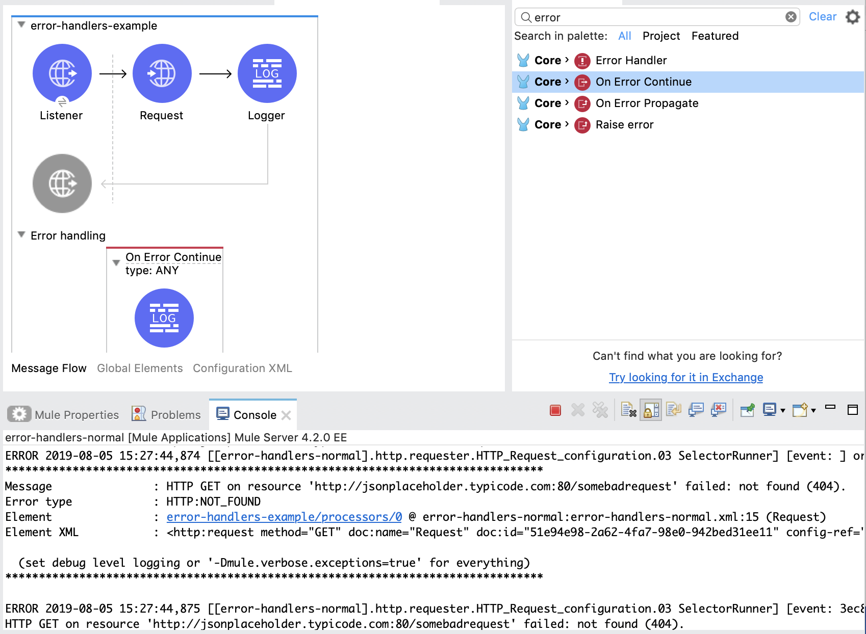 error handlers flow