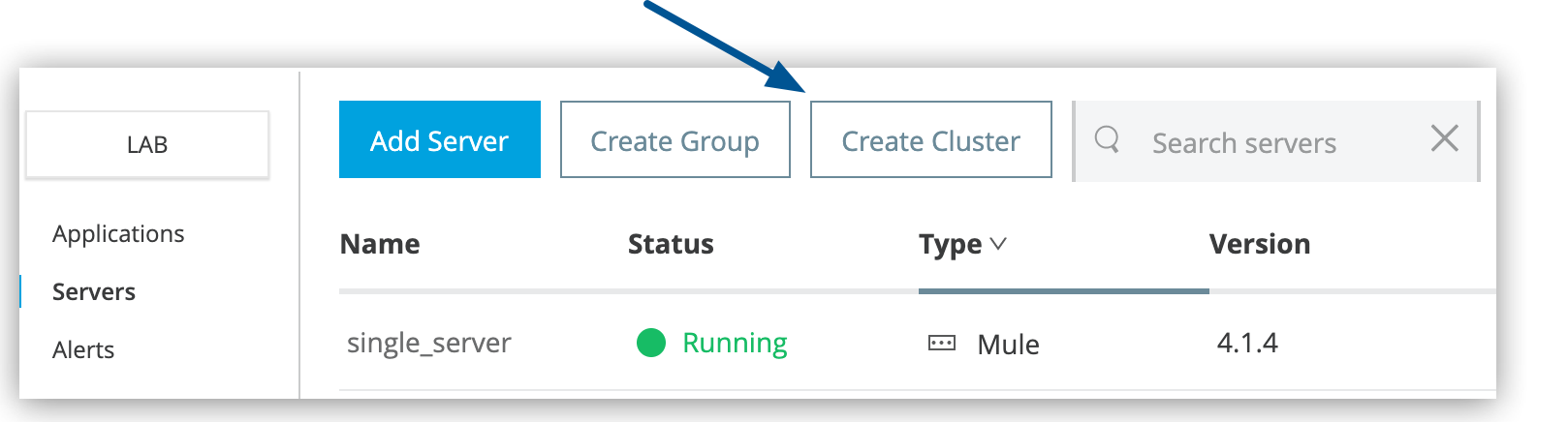 「Create Cluster (クラスターを作成)」 ボタン