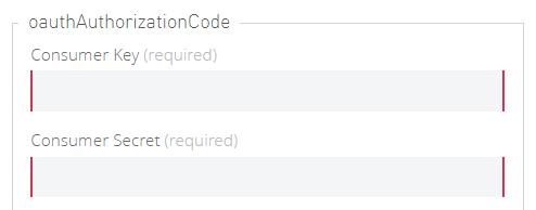 OAuth 認証設定ウィンドウ