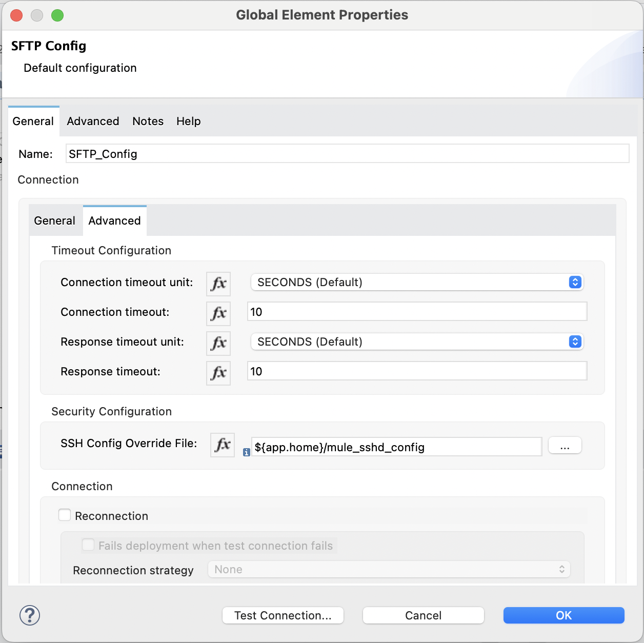 優先する認証項目が GSSAPI_WITH_MIC SFTP に設定されている SFTP 設定