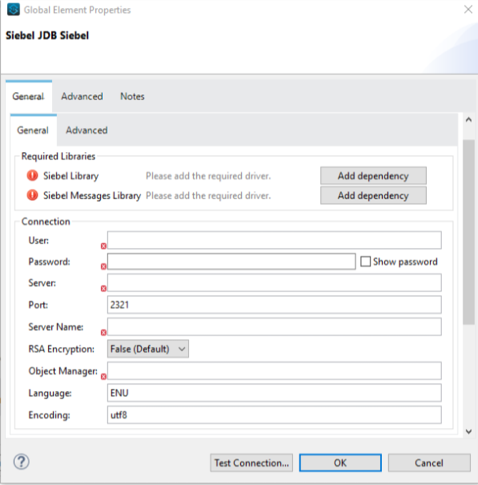 [Global Element Properties (グローバル要素プロパティ)] ウィンドウ