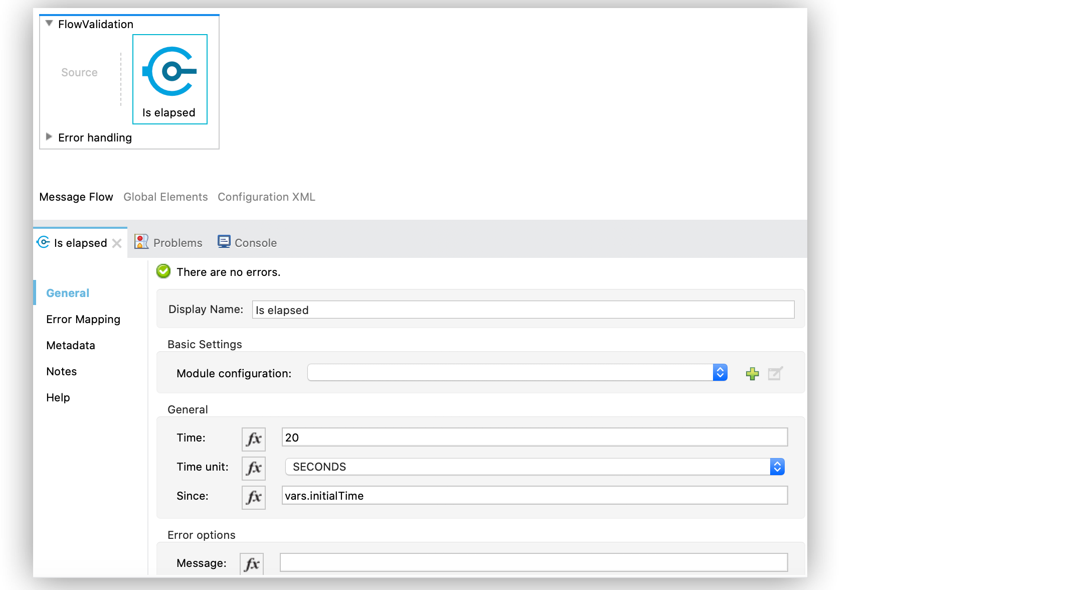 Is elapsed の設定