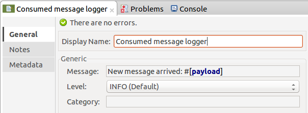 Consumer logger configuration